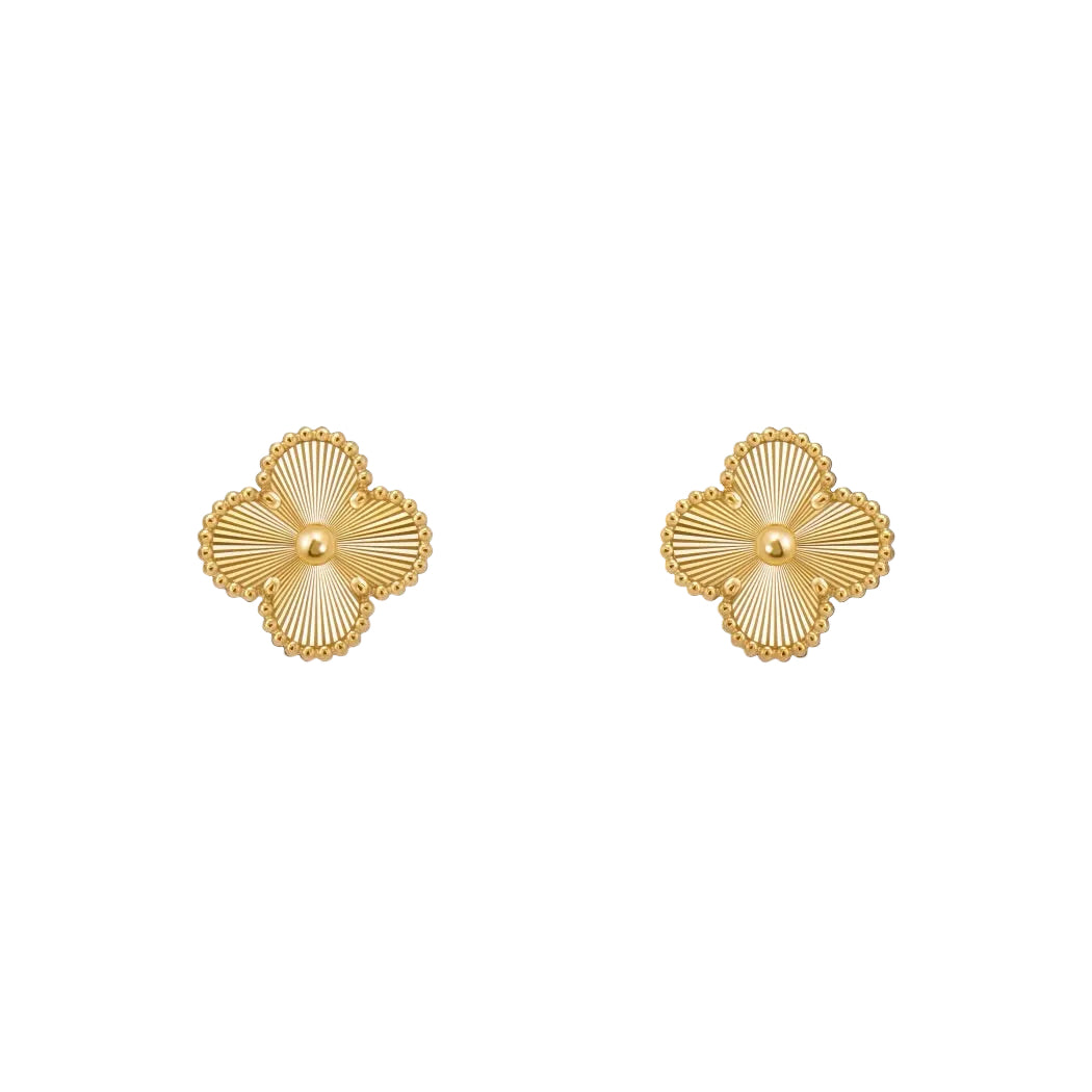 Clover Leaf Earrings Gold